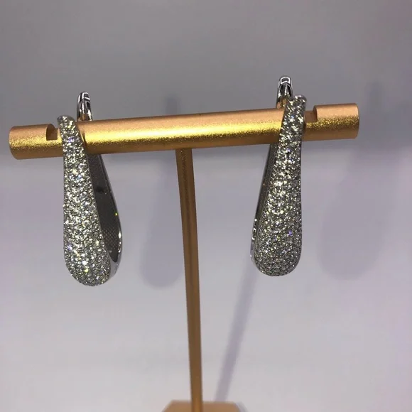 3ct Tulip Hoop Earrings - Picture 9 of 13